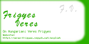 frigyes veres business card